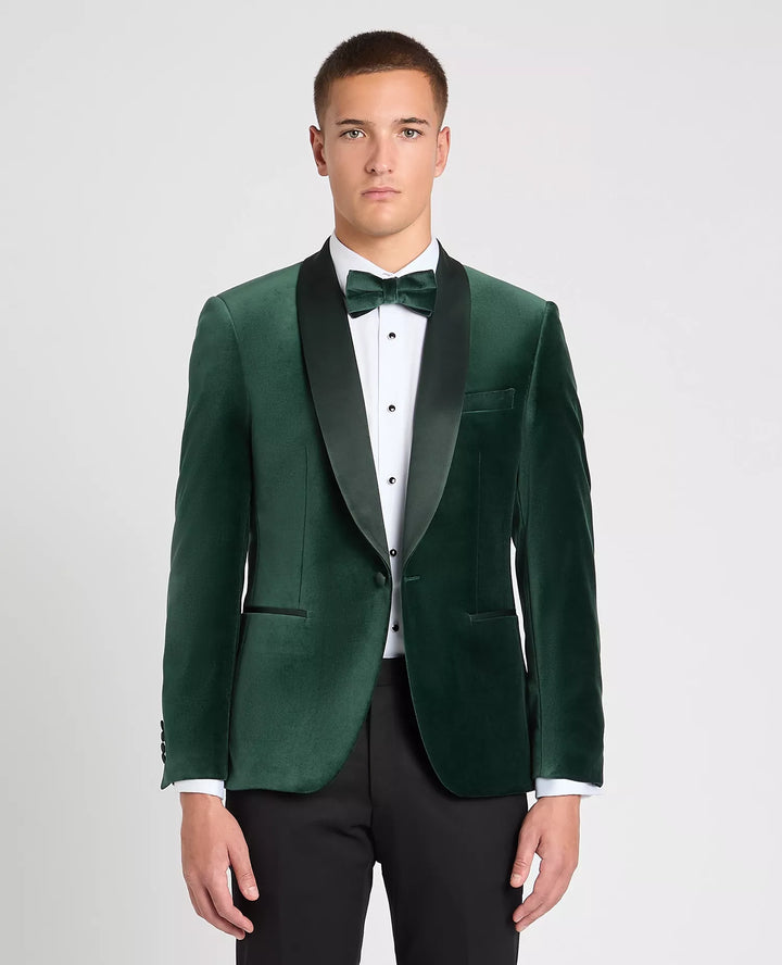 Remus Uomo Black Romeo Velvet Jacket Green