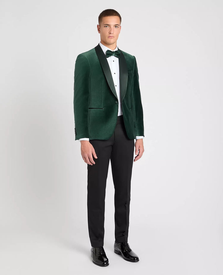 Remus Uomo Black Romeo Velvet Jacket Green