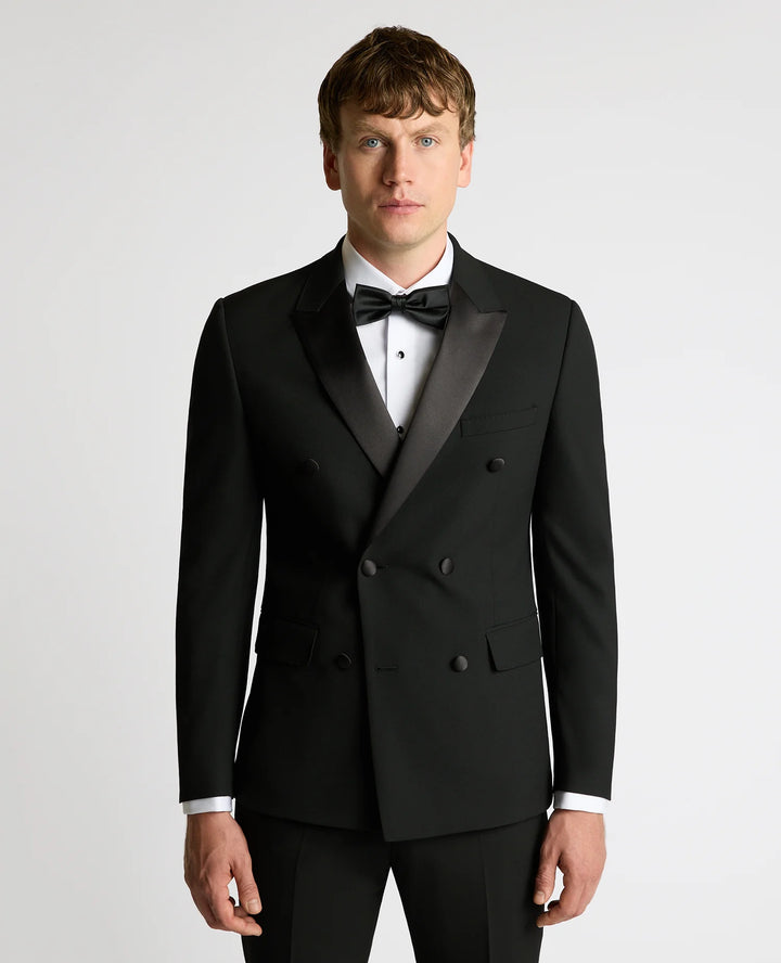 Remus Uomo Double Breasted Dinner Jacket Black