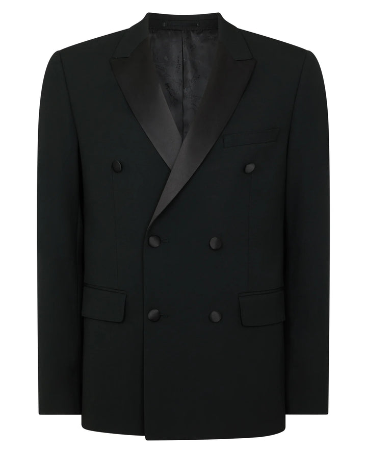 Remus Uomo Double Breasted Dinner Jacket Black