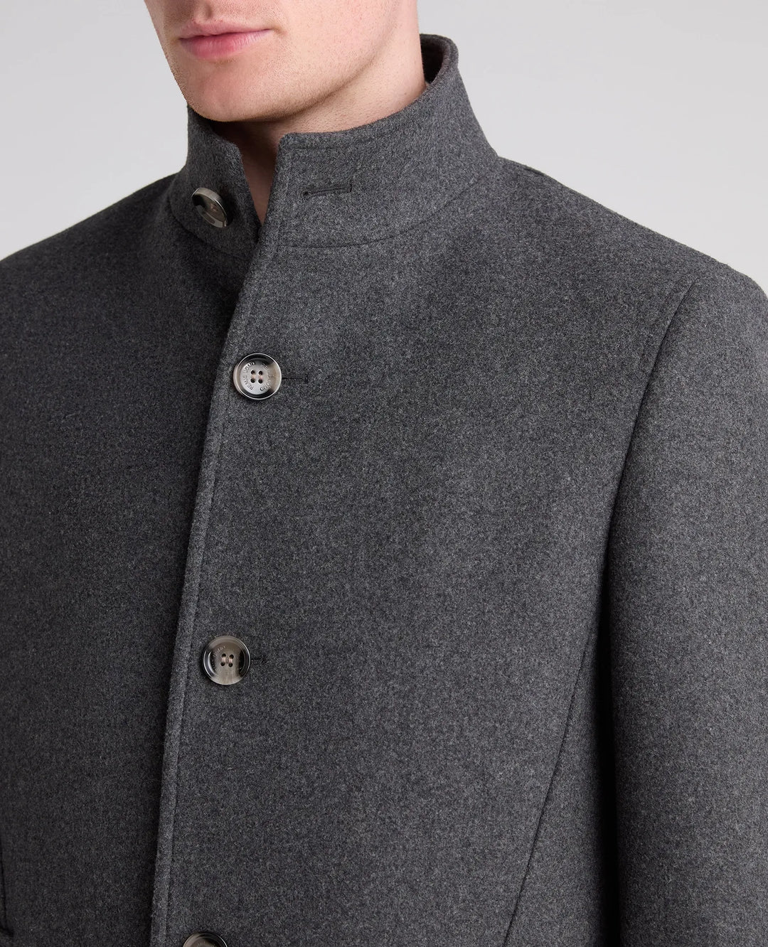Remus Uomo Jonah Overcoat Charcoal Grey