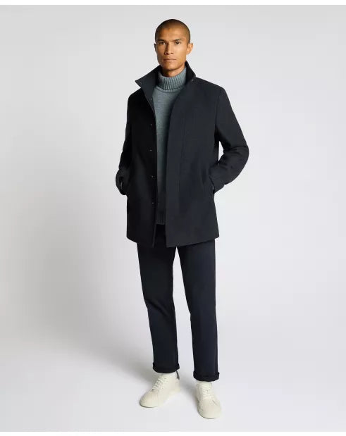 Remus Uomo Jacob Tailored Wool Coat Dark Blue