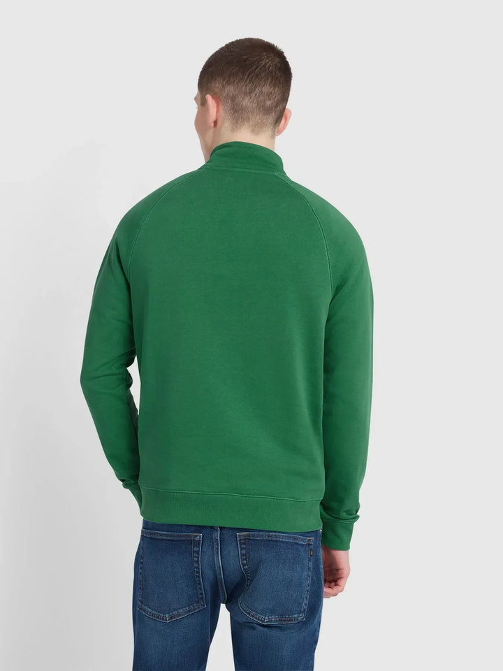 Farah Jim 1/4 Zip Sweatshirt Green Meadow image 3