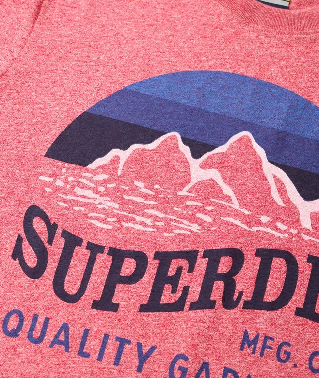 Superdry Classic Great Outdoors Relaxed T-Shirt Monroe Red Grit image 2