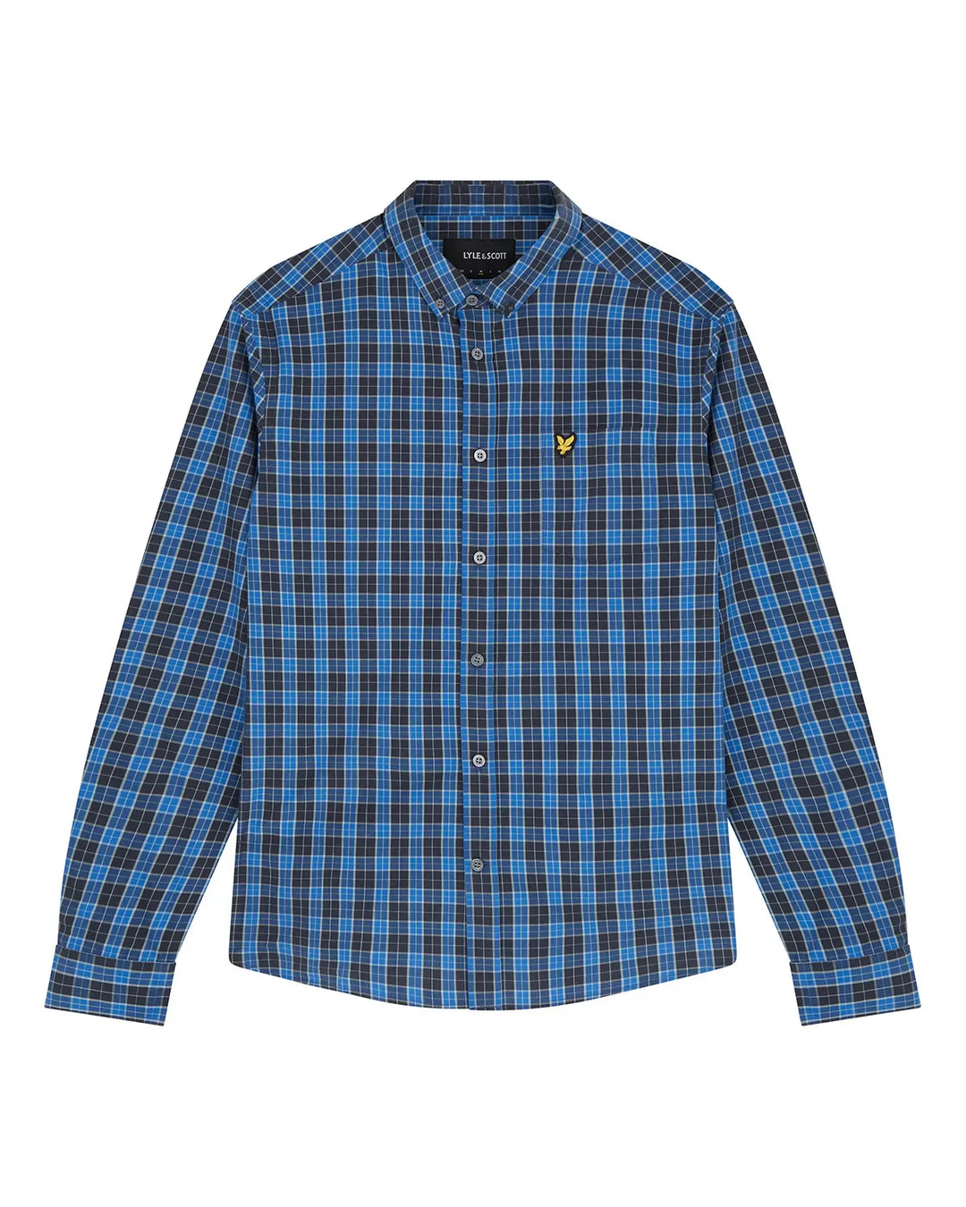 Lyle &amp; Scott Check Poplin Shirt Dark Navy/Bright Blue image 5
