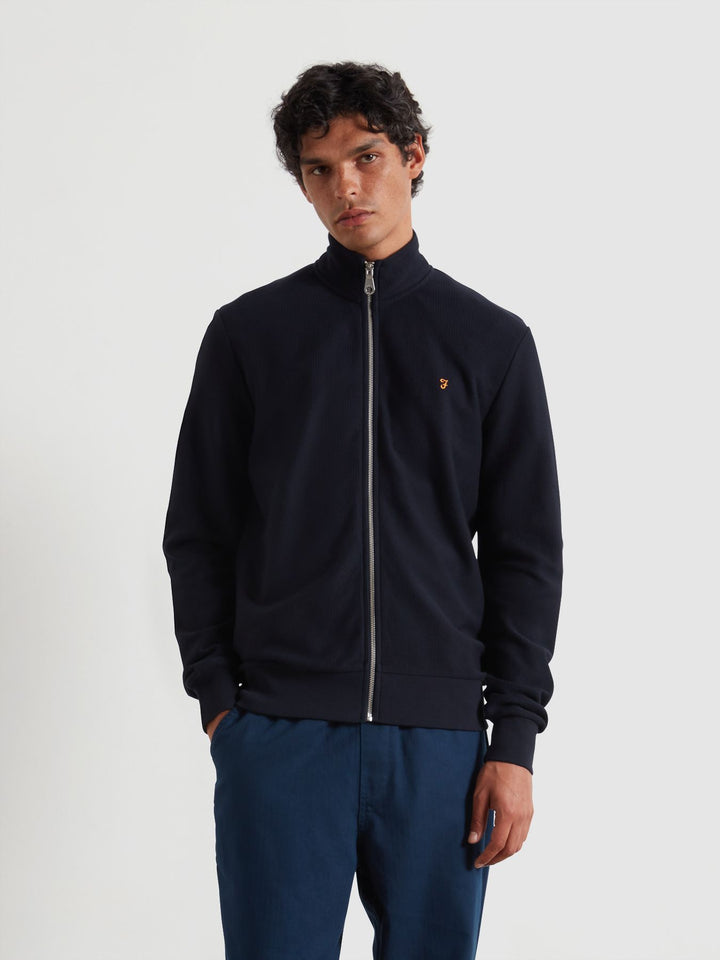 Farah Seaton Zip Thru True Navy