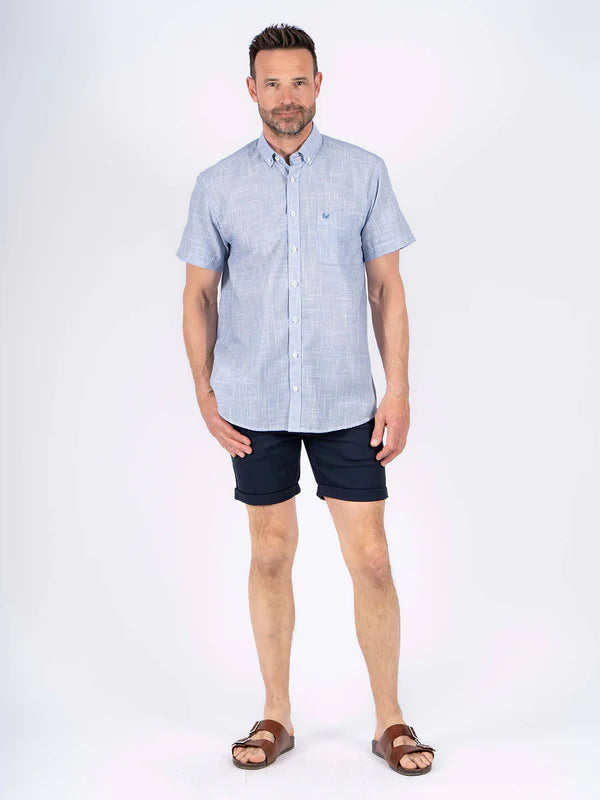 Pre End Edwin Short Sleeve Shirt Brunnera Blue