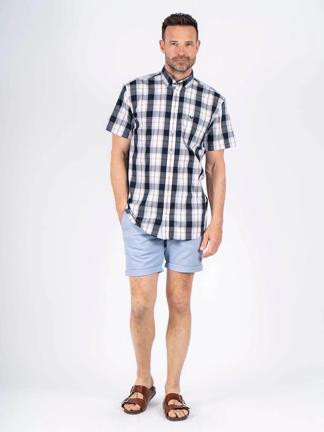 Pre End Rome Short Sleeve Shirt Brunnera Blue