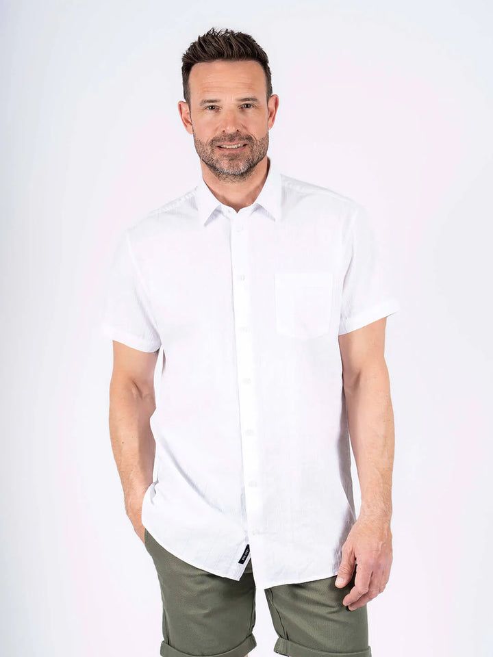Pre End Jim Short Sleeve Shirt Bright White