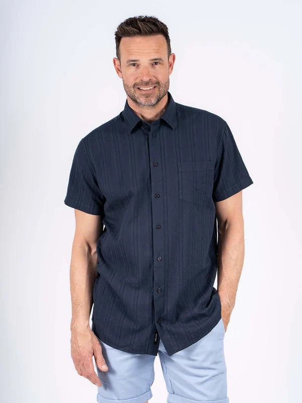 Pre End Jim Short Sleeve Shirt Dark Sapphire