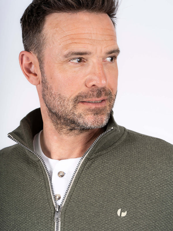 Pre End Alf Full Zip Sweatshirt Army Green