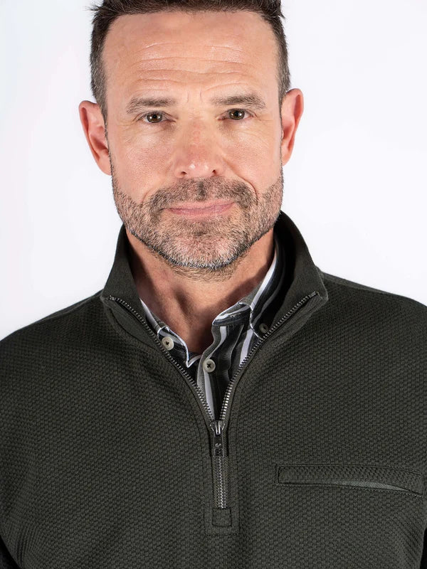 Pre End Tony Zip Sweatshirt Old Green