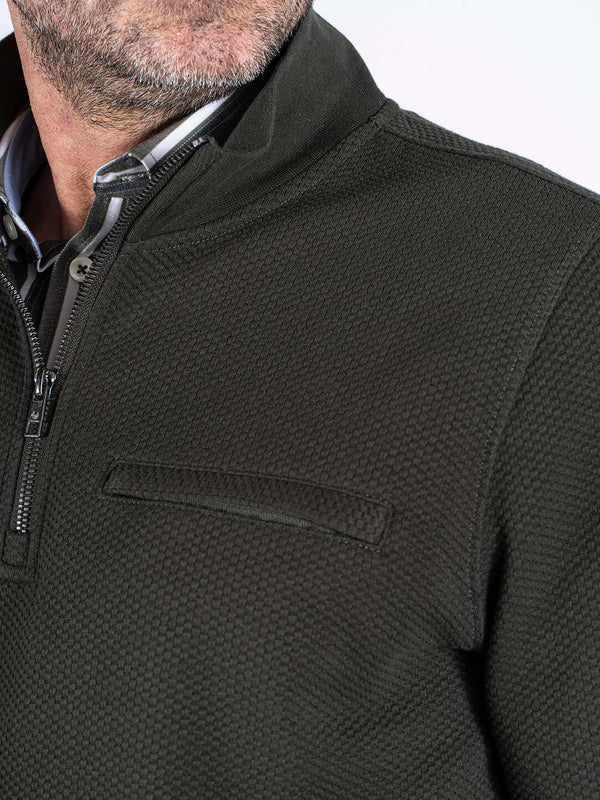 Pre End Tony Zip Sweatshirt Old Green