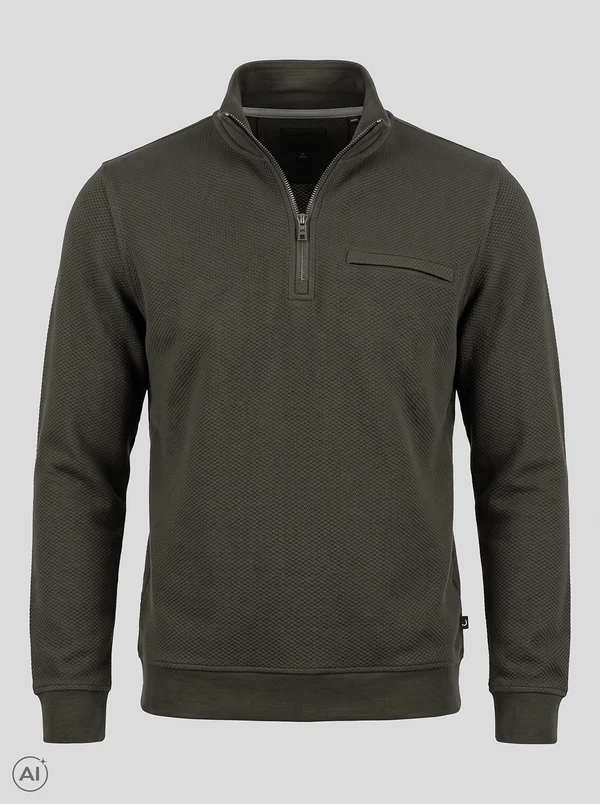 Pre End Tony Zip Sweatshirt Old Green