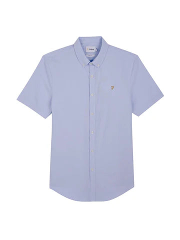 Farah Brewer Short Sleeve Shirt Sky