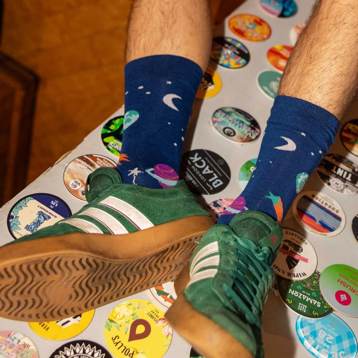 Swole Panda Bamboo Socks Outer Space 2 Pack