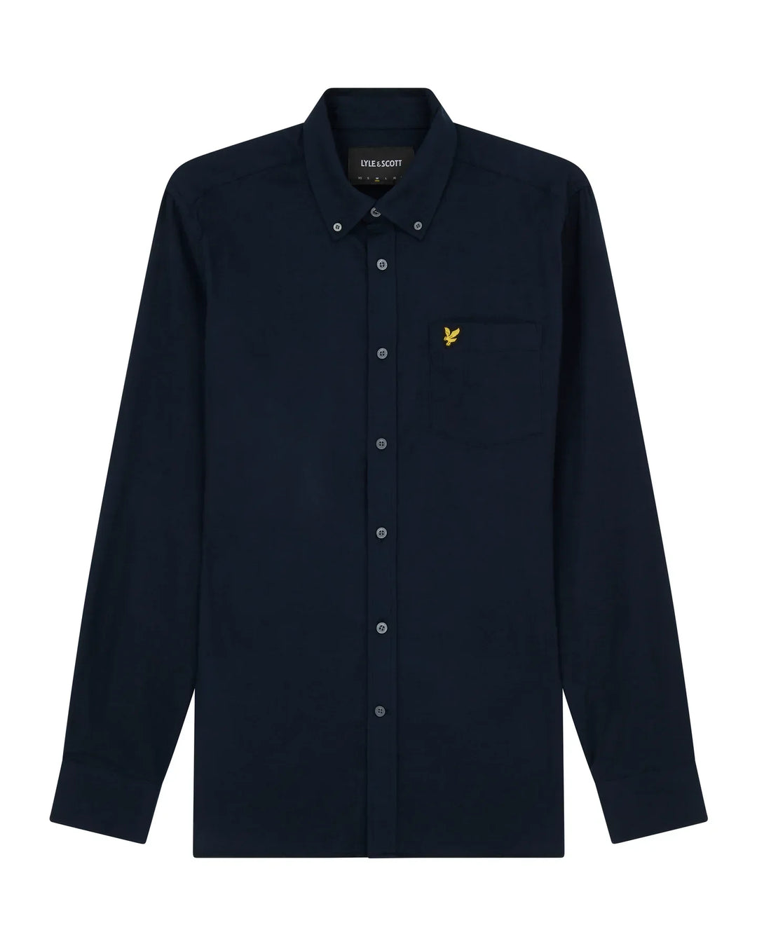 Lyle &amp; Scott Plain Flannel Shirt Dark Navy image 0