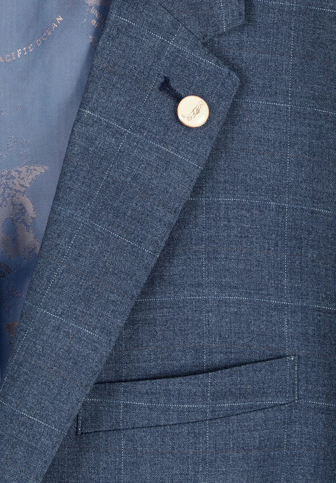 6th Sense Crystal Blue 3 Piece Suit