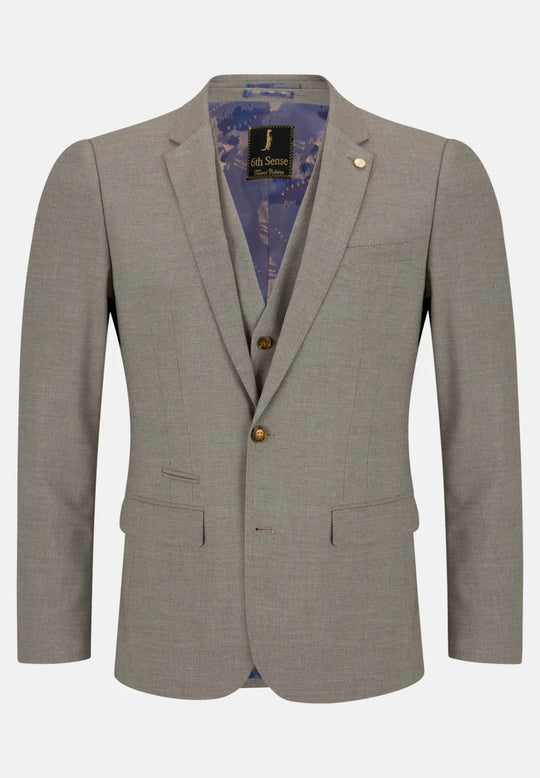 6th Sense Regal Cashmere Contrast 3 Piece Suit