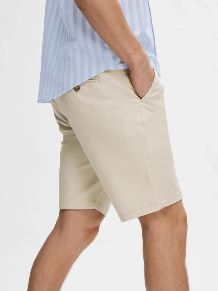 Selected Homme Miles Chino Shorts Moonstruck image 2