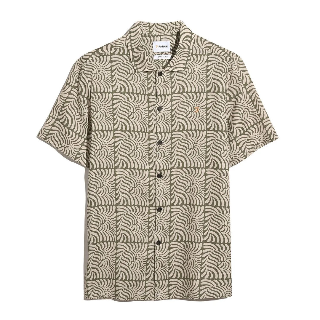 Farah Cadmun Short Sleeve Oxford Shirt Rocket Green image 0