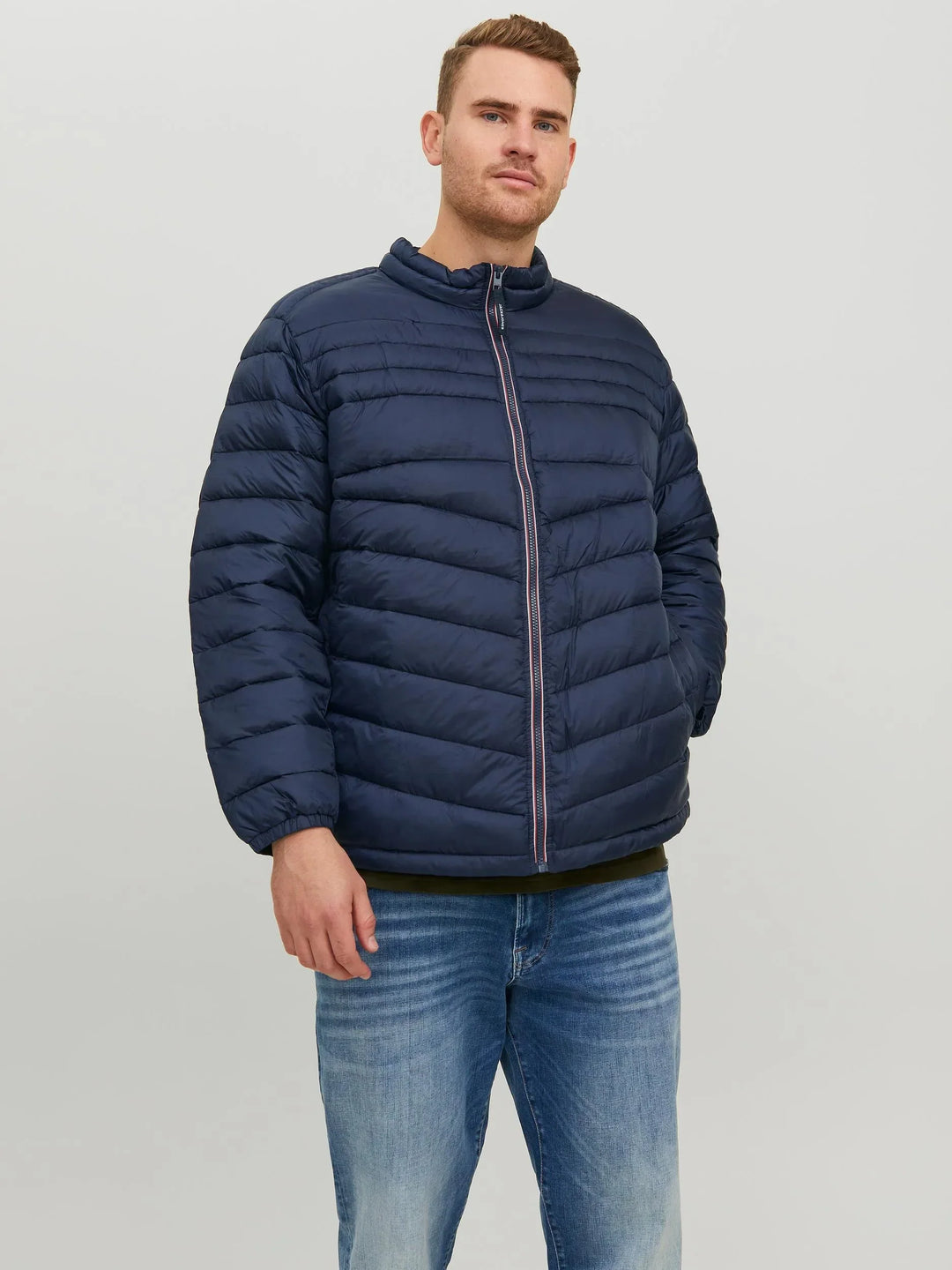 Jack &amp; Jones Puffer Jacket Navy 3XL-6XL image 3