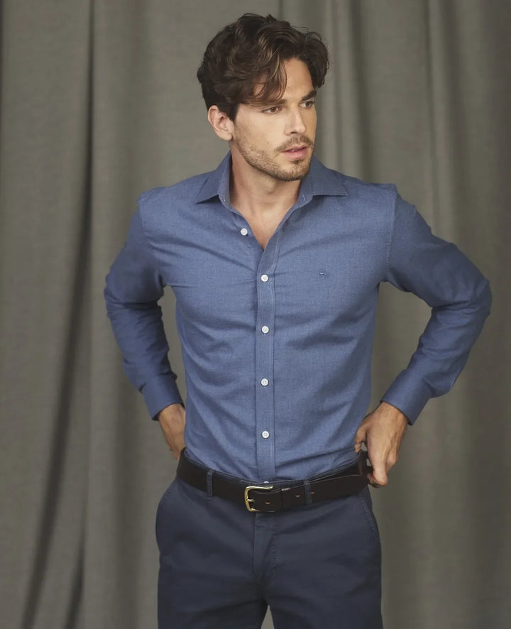 Magee Dunross Flannel Shirt Blue image 2