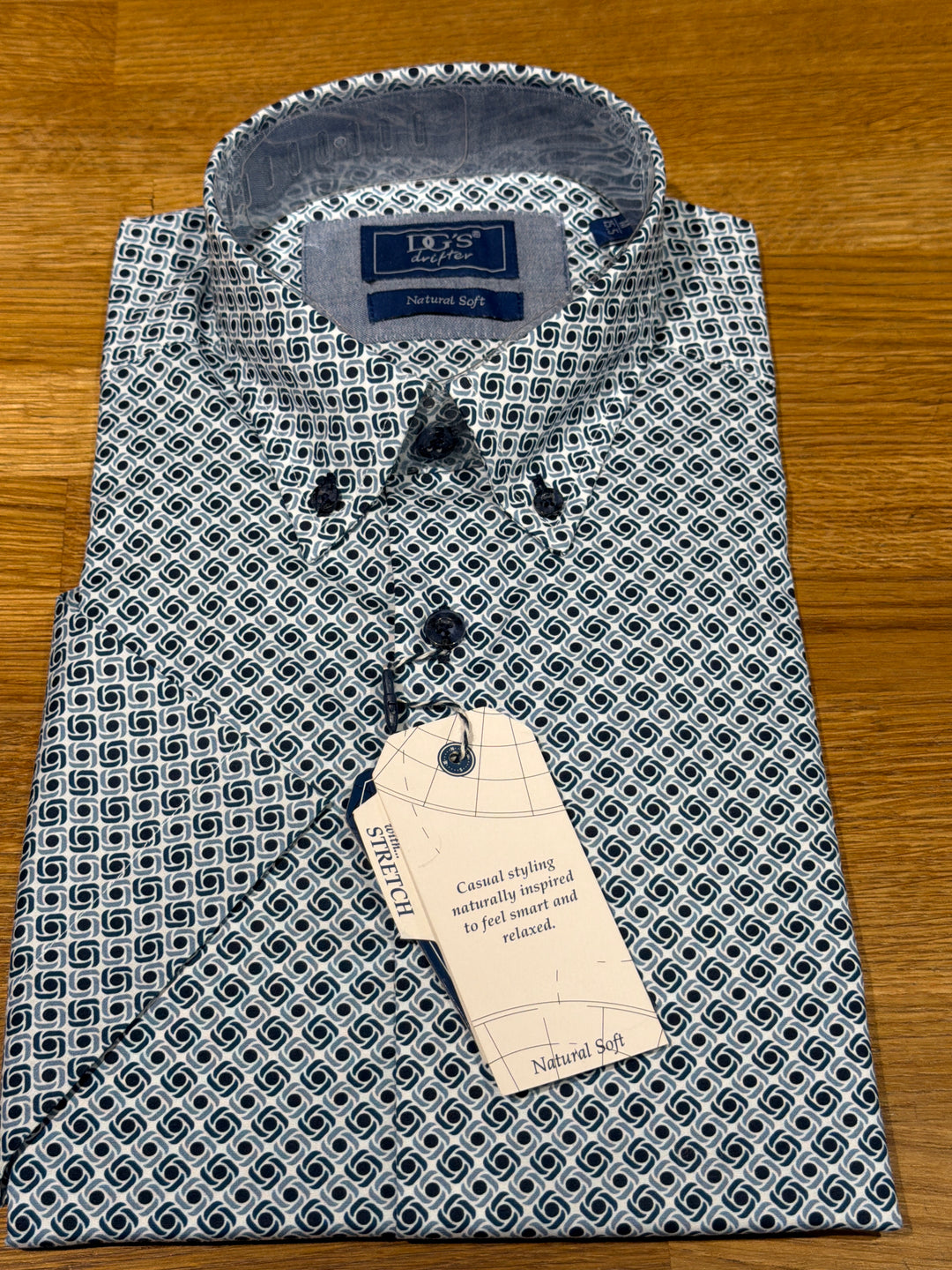 DG's Drifter Short Sleeve Casual Shirt Dark Blue
