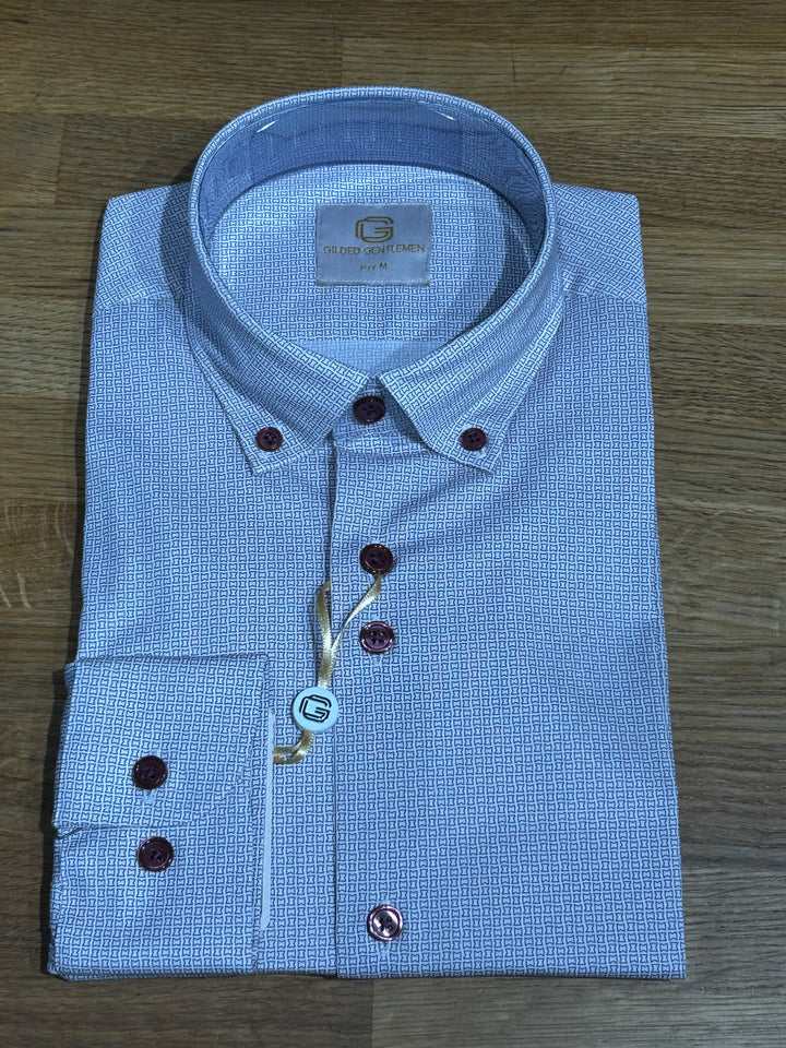 Gilded Gentlemen Shirt Print 8 Potent Purple