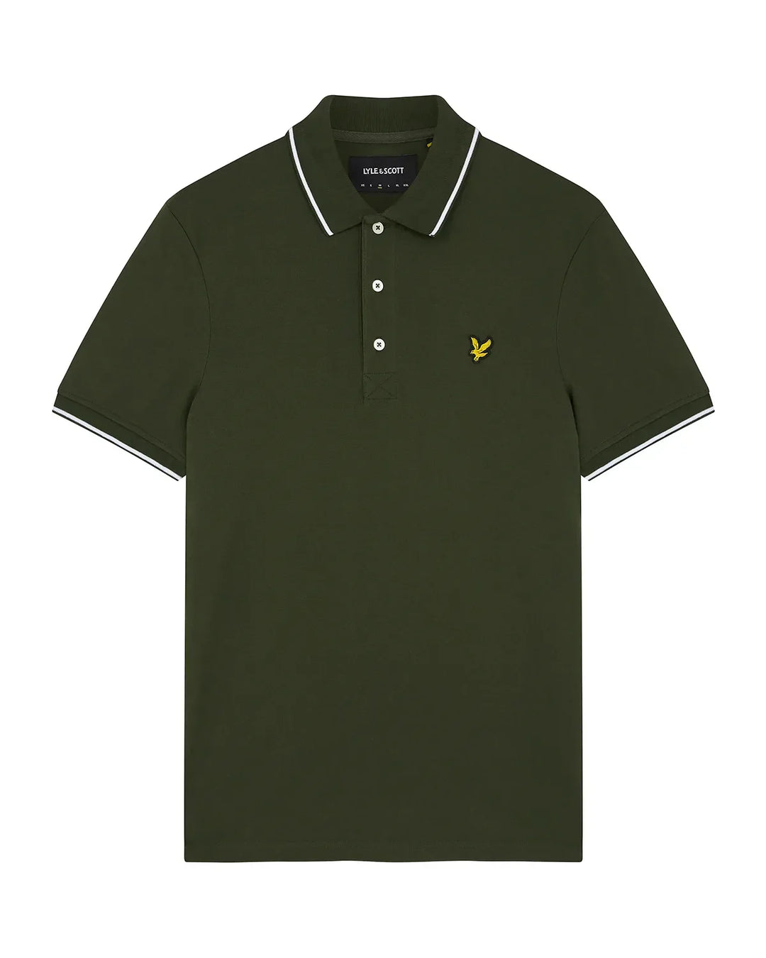 Lyle &amp; Scott Tipped Polo Shirt Olive/White image 4