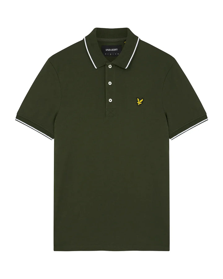 Lyle &amp; Scott Tipped Polo Shirt Olive/White image 4