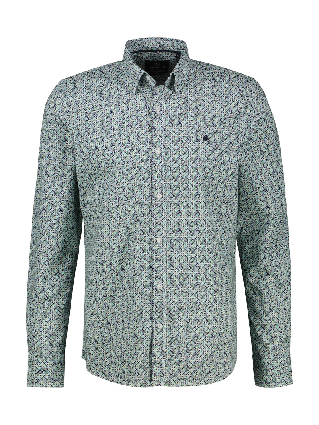 Lerros Cotton Printed Shirt Coastal Blue image 0