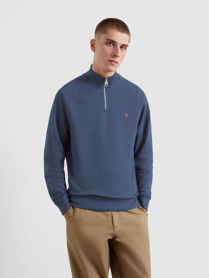Farah Jim 1/4 Zip Sweatshirt River Bed