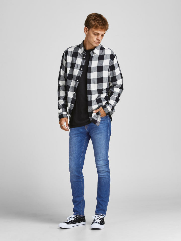Jack & Jones Liam Original AGI 114 Skinny Fit Jeans Blue Denim image 6