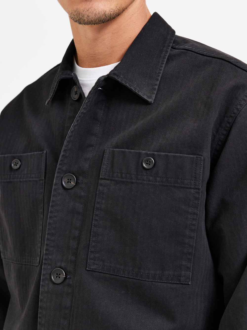 Selected Homme Loose Tony Overshirt Black image 1