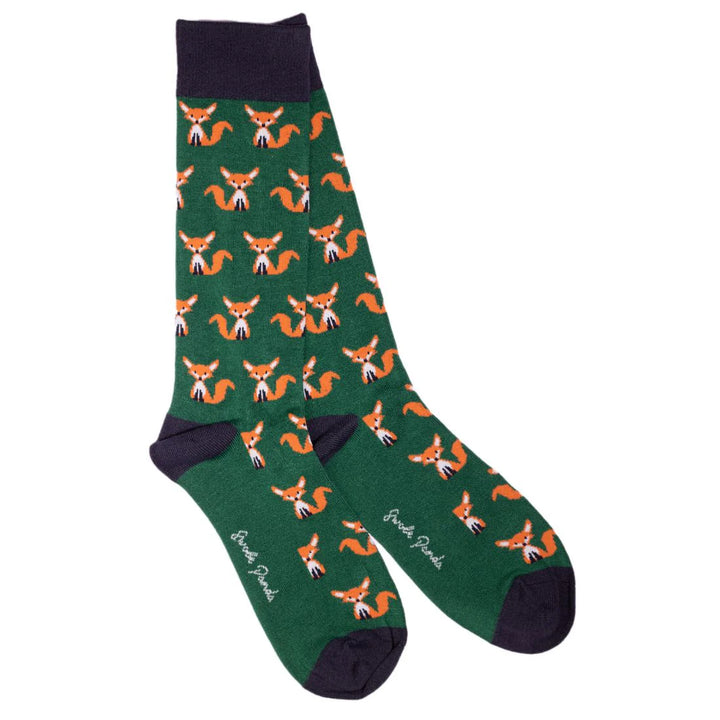 Swole Panda Bamboo Socks Foxes 2 Pack
