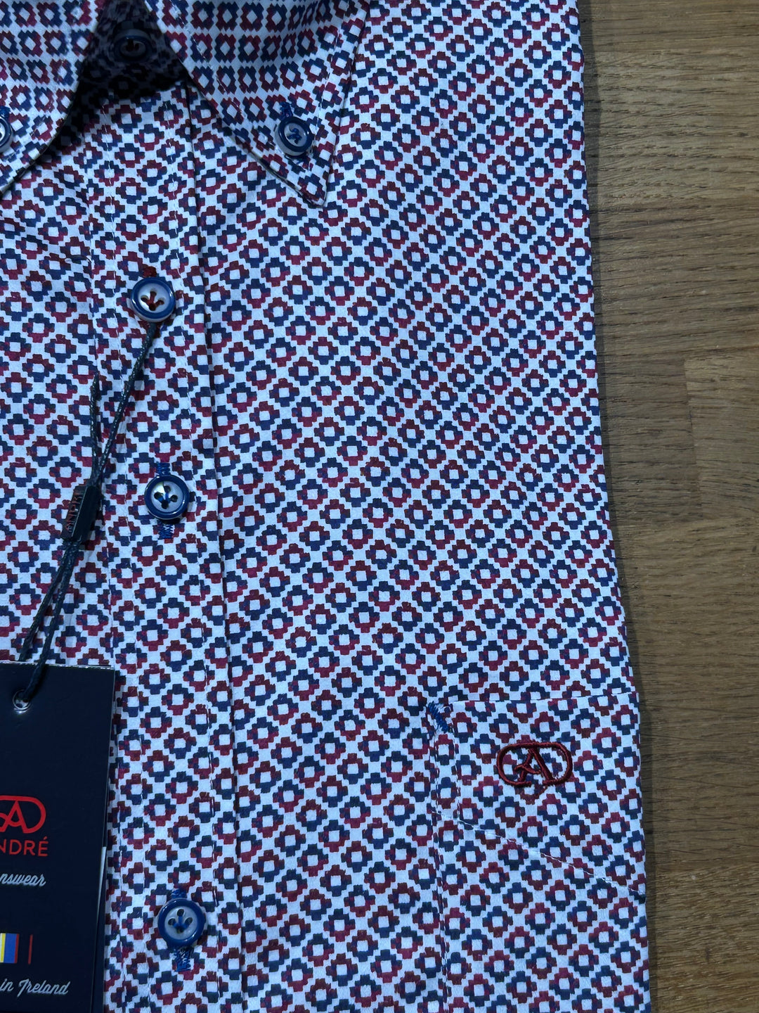Andre Jw Regan Shirt Burgundy