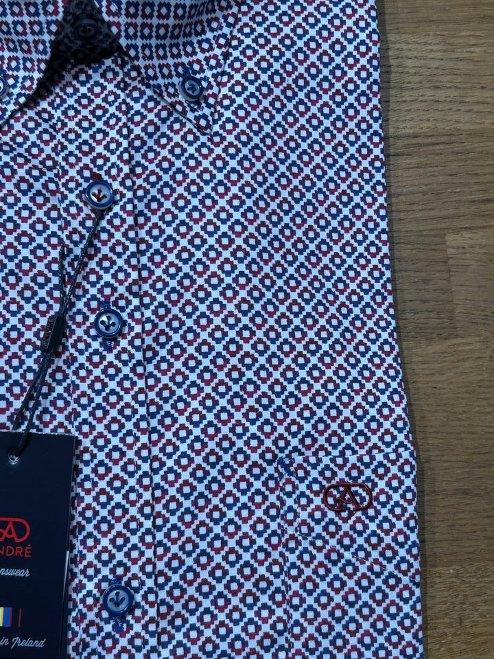 Andre Jw Regan Shirt Burgundy
