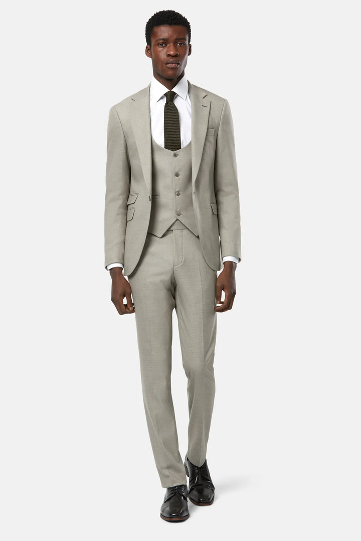Benetti Zac 3 Piece Suit Stone