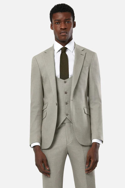 Benetti Zac 3 Piece Suit Stone