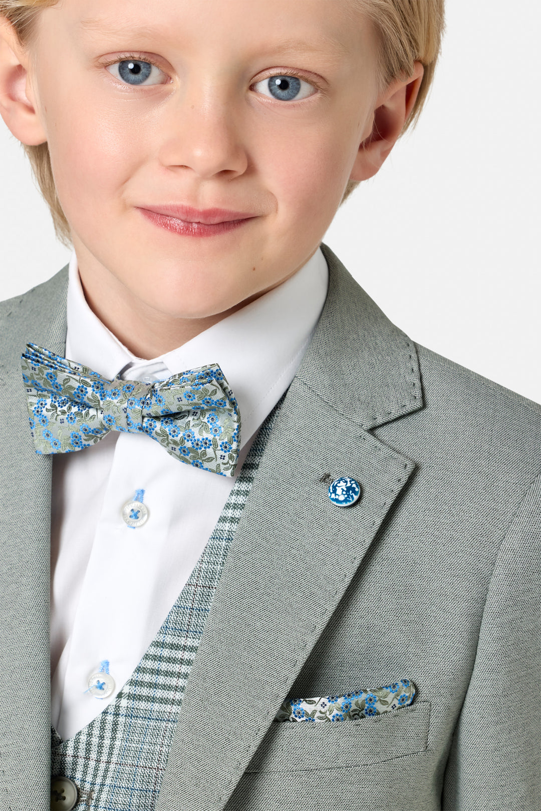 Benetti Boys 3 Piece Suit Albert Sage