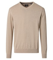 Casa Moda Cotton V-Neck Sweater Beige