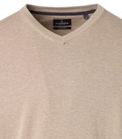 Casa Moda Cotton V-Neck Sweater Beige