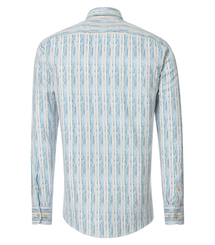 Casa Moda Cotton Striped Shirt Petrol