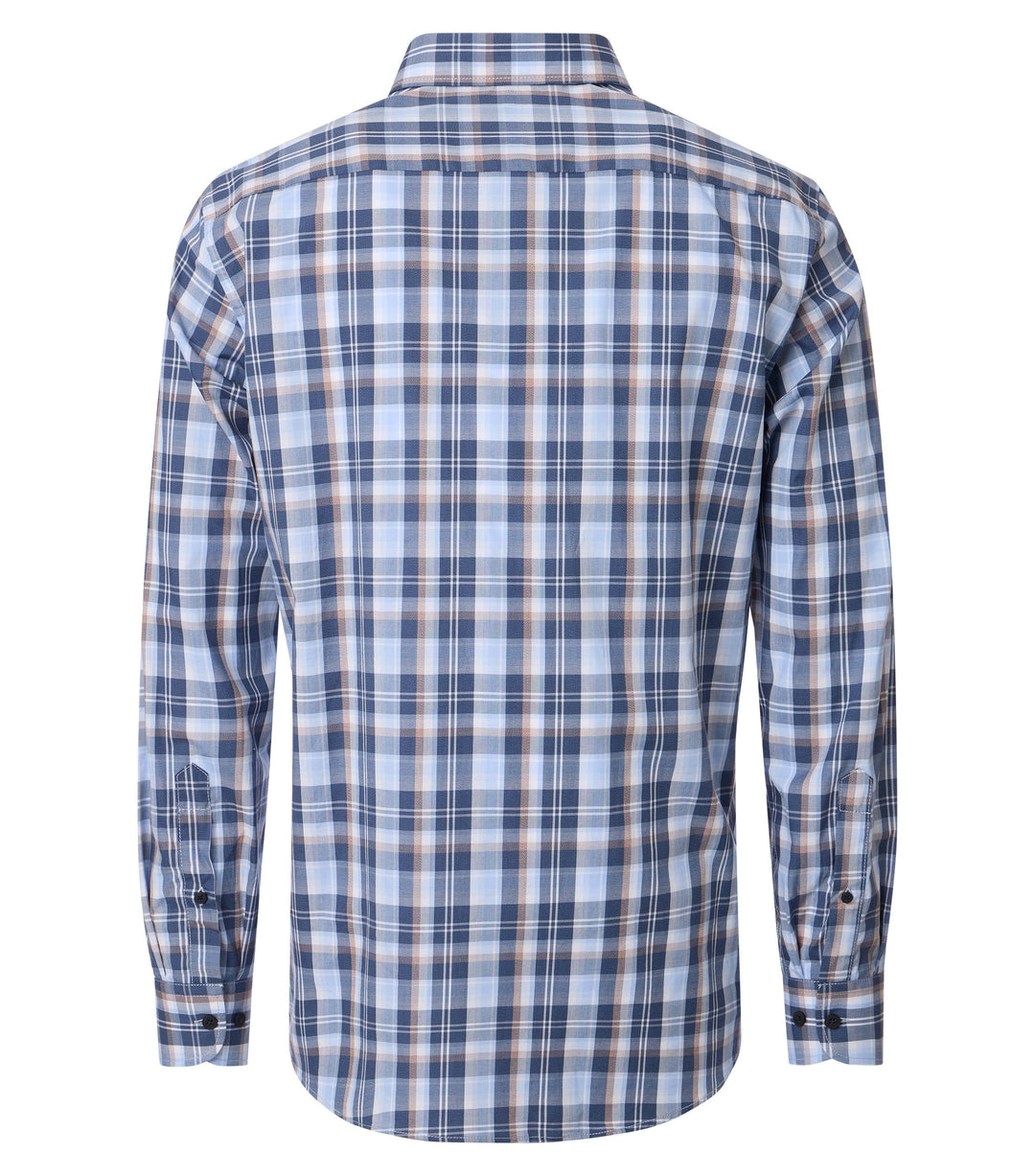 Casa Moda Cotton Shirt Checked Blue
