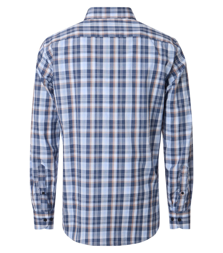 Casa Moda Cotton Shirt Checked Blue