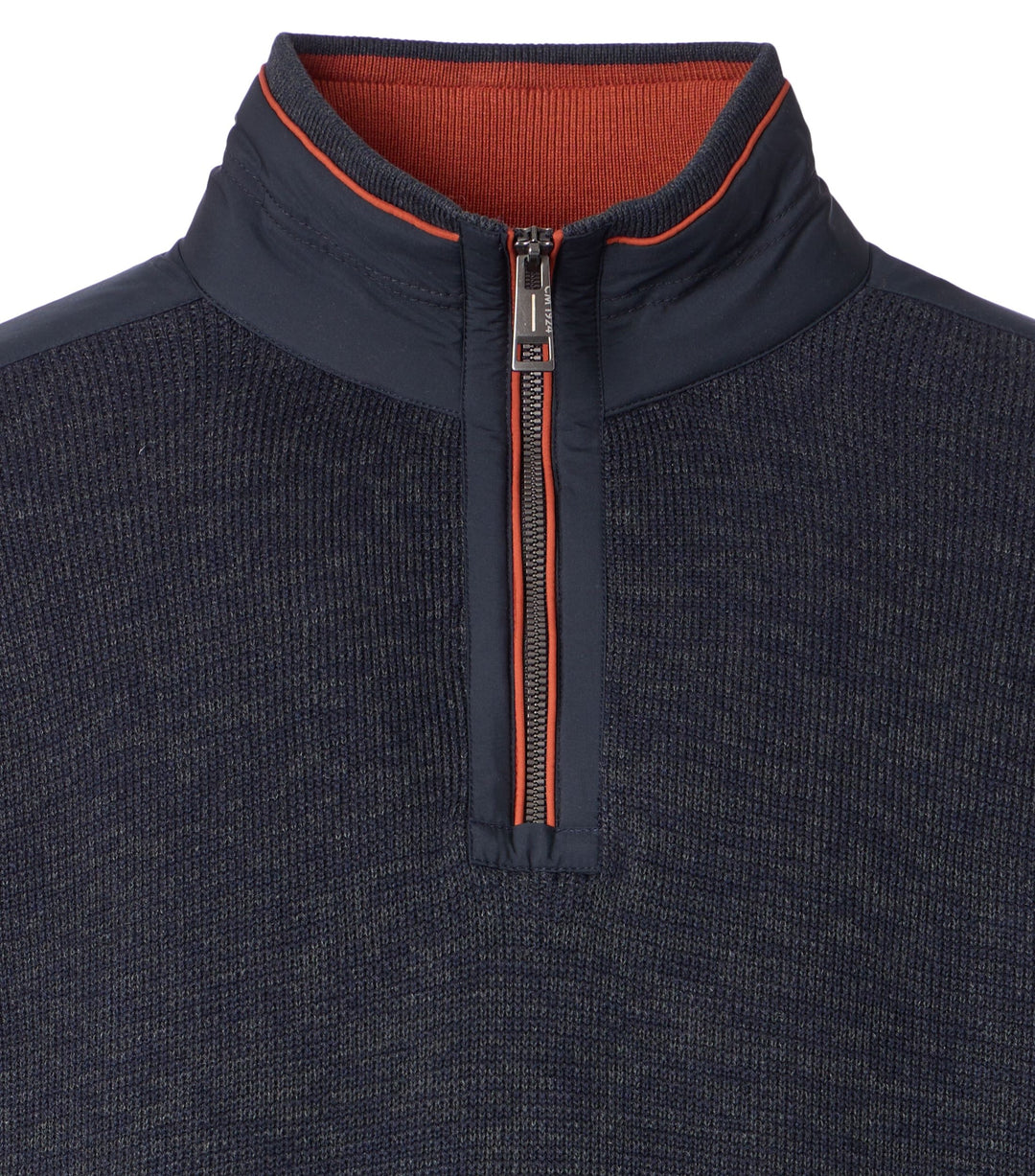 Casa Moda Cotton Half Zip Blue