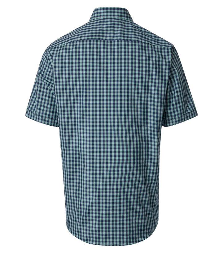 Casa Moda Cotton Short Sleeve Checked Green