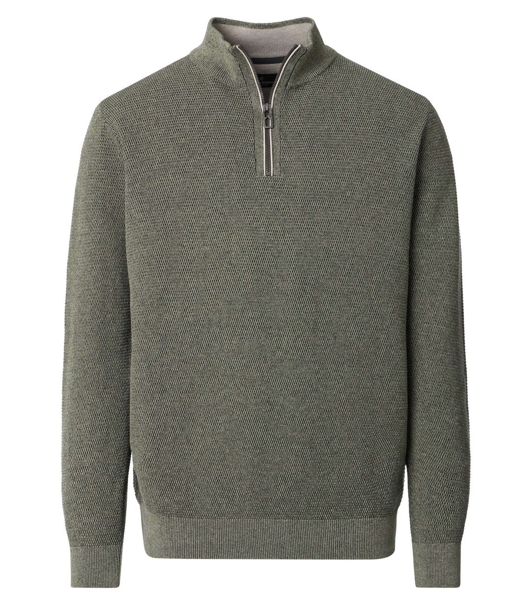 Casa Moda Troyer Half Zip Green