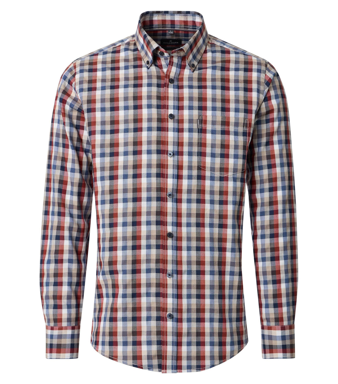 Casa Moda Cotton Casual Shirt Blue/Red Check